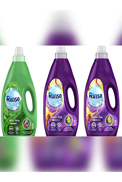 Rinso Sıvı Deterjan Aloe Vera Renki 3lt 1adet Argan Özlü Renkliler Sıvı Deter...