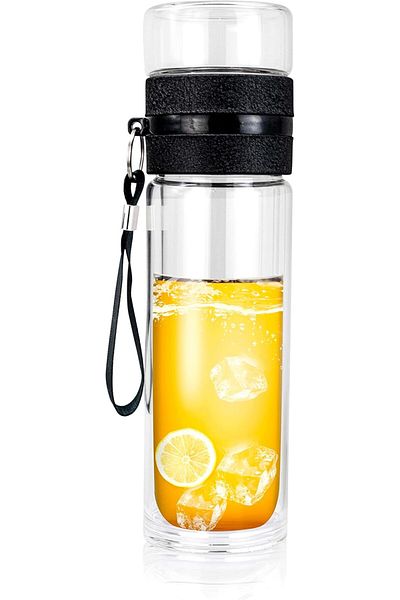 MIBRU Coffee tea herbal drinks glass portable cup maker 400 ml