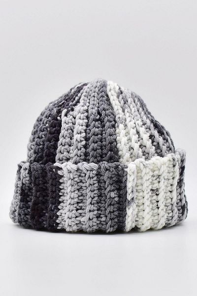 Külah Women's Hand Knitted Alpaca Wool Docker Beret Short Skullcap