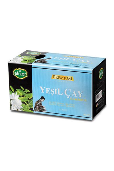 Akzer Green Tea Jasmine Natural 20-Piece Filtered Bags