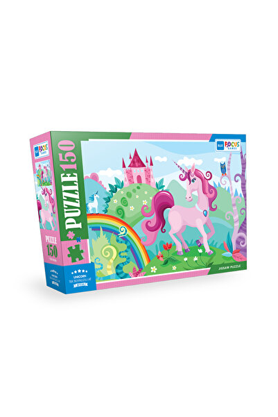 Blue Focus 150 Parça Puzzle - Tek Boynuzlu At (Unicorn)