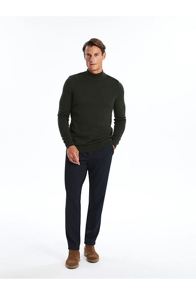 LC Waikiki Half Turtleneck Long Sleeve Men's Knitwear Sweater