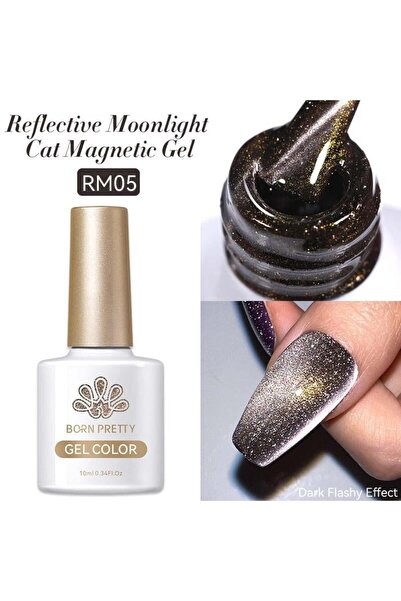 Born Pretty RM05 10ml Reflective Moonlight Cat Magnetic Kalıcı oje (57983)