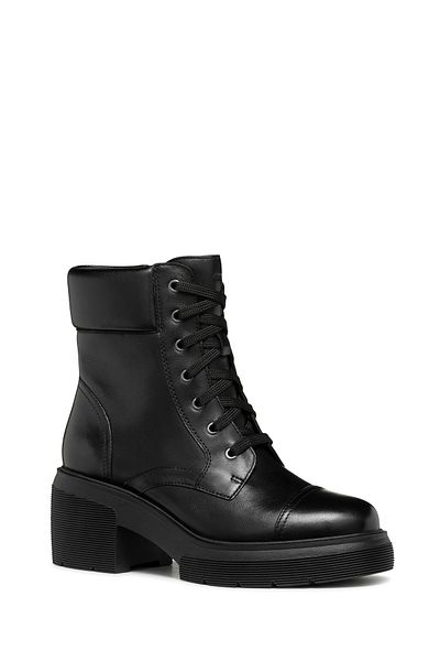 Geox Geox Black Booties Womens Shoes