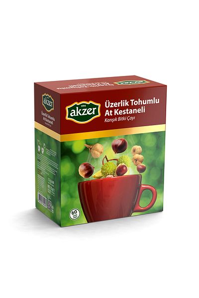 Akzer Natural Tea - 60's Overlapping, Seed, Carnation and Horse Chestnut