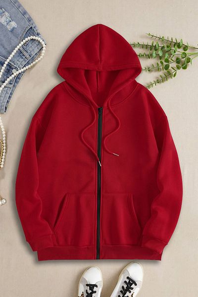 macklin Men's and Women's Unisex Hooded Basic Cardigan Jacket - Zippered