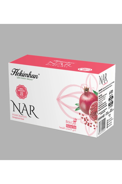 tan organik Pomegranate Tea (Punica Granatum) Filtered Sachets 20Pcs