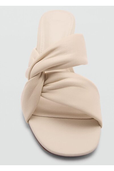 MANGO Woman Knotted Leather Sandals