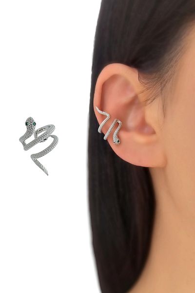 Çlk Accessories Premium Single Spiral Snake Cartilage Earrings