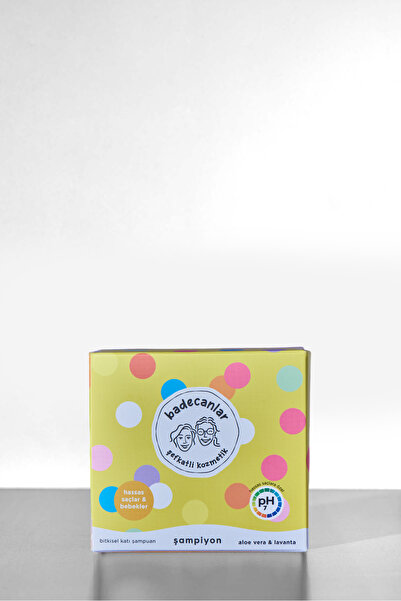 Badecanlar Şefkatli Kozmetik Aloe Vera Ve Lavanta Içeren Hassas Ciltler Ve Bebekler Için Bitkisel Doğal Katı Şampuan 70gr