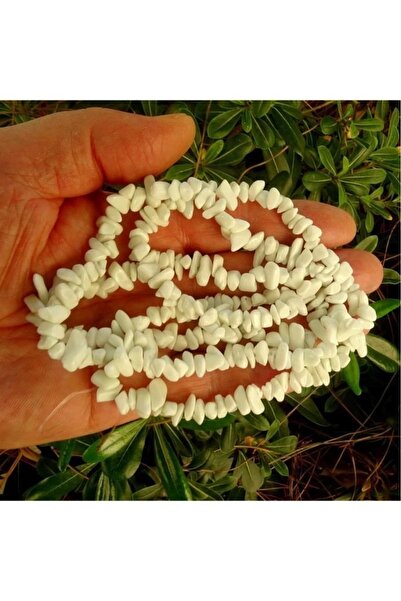 Pozitif Doğal Taş سلسلة حجر العقيق الأبيض المكسور 80 سم