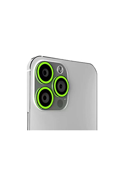 Miscase İphone 14 Pro Ve 14 Pro Max Uyumlu Fosforlu Kamera Koruma Lensi