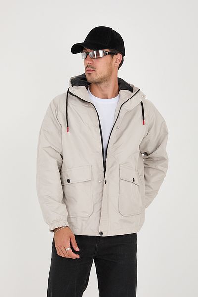 ABİLLİTA Jachetă de sezon OVERSIZE pentru bărbați Jachetă oversize rezistentă la apă și vânt