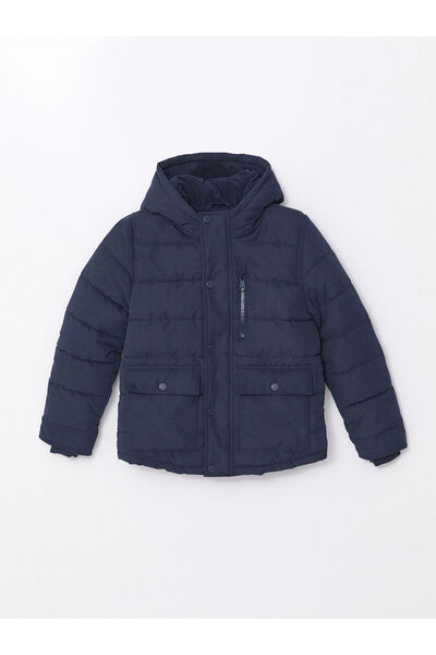 LC Waikiki LCWK Kapüşonlu Erkek Çocuk Mont