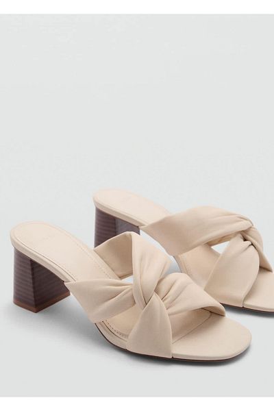 MANGO Woman Knotted Leather Sandals