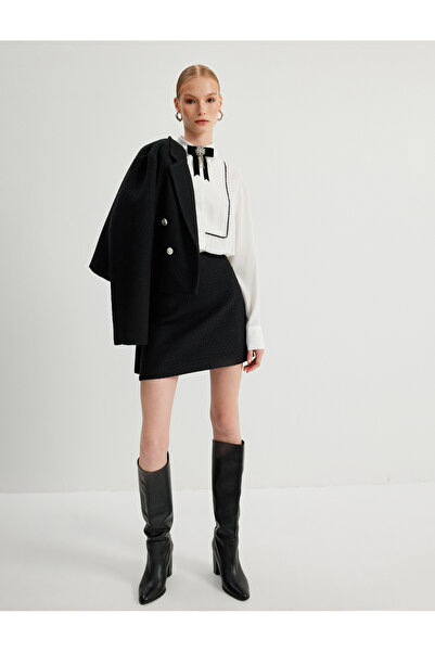 Koton Black Women's Mini A Form Skirt