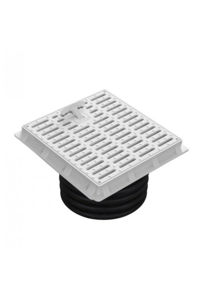 LUX WARES Ø 300 MM IZGARALI PLASTİK RÖGAR MENHOL KAPAK VE ÇERÇEVE KORUGE BORU...