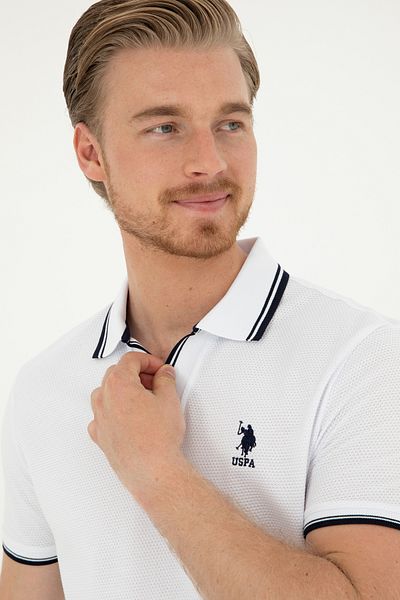U.S. Polo Assn. Ανδρικό λευκό μπλουζάκι - 50285158 -VR013 Μοντέλο