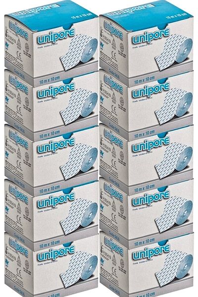 Unipore Elastic Fixation Tape Flaster 10 cm X 10 mt 10 Packs