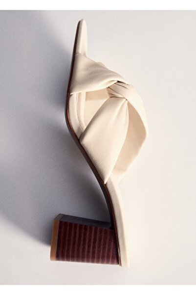 MANGO Woman Knotted Leather Sandals