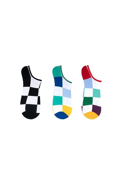 The Socks Company 3 ζευγάρια ανδρικές αόρατες κάλτσες με μοτίβο ειδικό κουτί (153P)