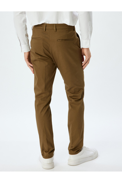Koton Βαμβακερό παντελόνι Chino Slim Fit - KT με λεπτομέρεια τσέπης