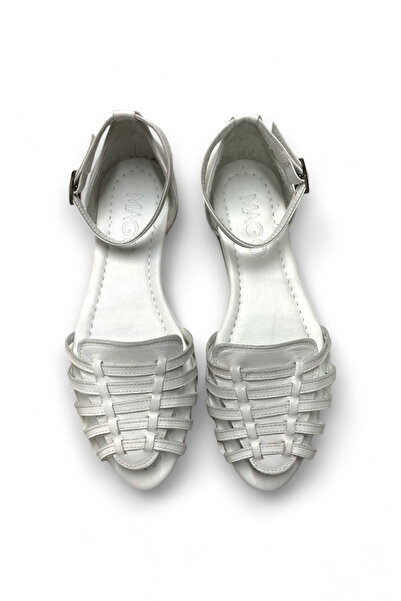 CUCA Genuine Leather Flat Strap Women's Sandals for Daily Use