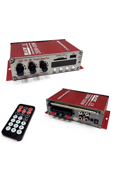 POLAXTOR OTO ANFİ MİNİ FM RADYO 12V 400W BLUETOOTHLU USB VE SD KART GİRİŞLİ