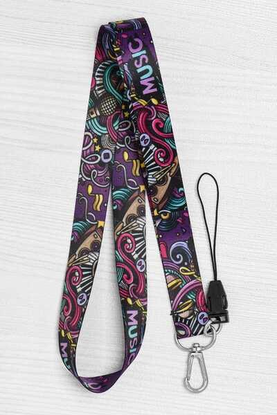 Apptakı Müzisyen Müzik Yaka Kartı Boyun Askı İpi Telefon Askı İpi - ASK0179