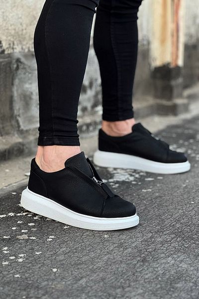 K&A Black Skin Men's Casual Shoes