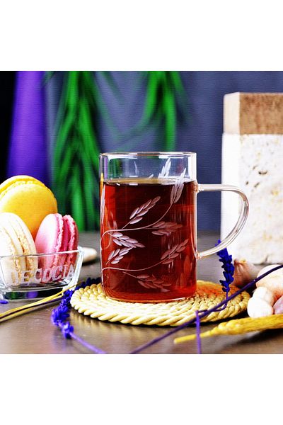 DECOCIA Decocıa K50 6-Piece Glass Mug 200cc Exile Patterned