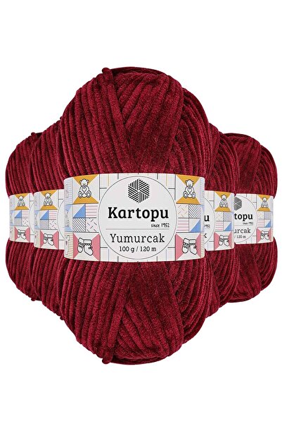 Marsilyan 5 قطع من خيوط الحياكة اليدوية المخملية Yumurcak، كدمة الكرز K106