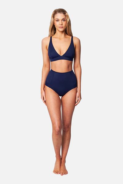 BRNCY Navy Blue High Waist Bikini Bottom