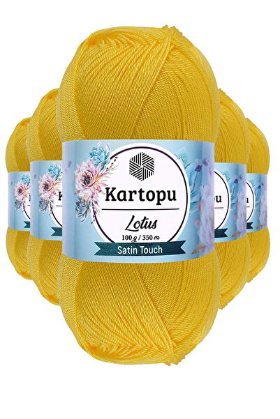 Kartopu 5 Pieces Lotus Bikini Bustier Blouse Knitting Thread K323 Chick Yellow