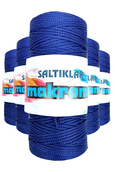 SALTIKLAR 5 bucăți șnur de macrame din poliester 370 bleumarin 100 gr