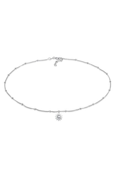 ELLI Halskette Choker Anhänger Sonne 925 Sterling Silber