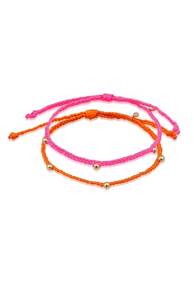 ELLI Armband-Set Nylonperlen 925 Sterling Silber vergoldet