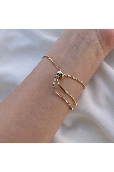 Eylülün Takısı Kadın Gold Renk Baget Taş Bileklik