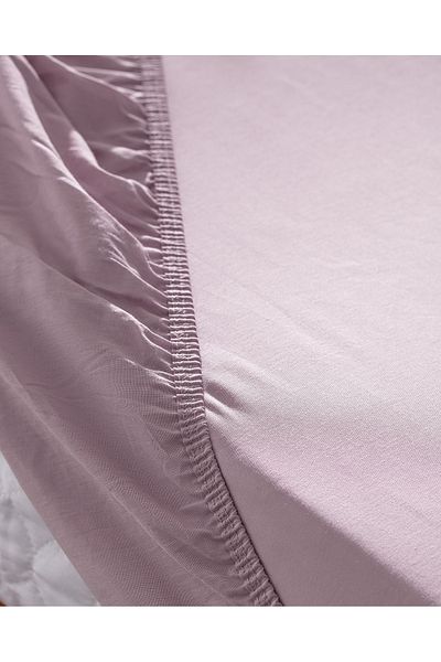 Madame Coco Manon Double 100% Cotton Ranforce Fitted Sheet - Dried Rose