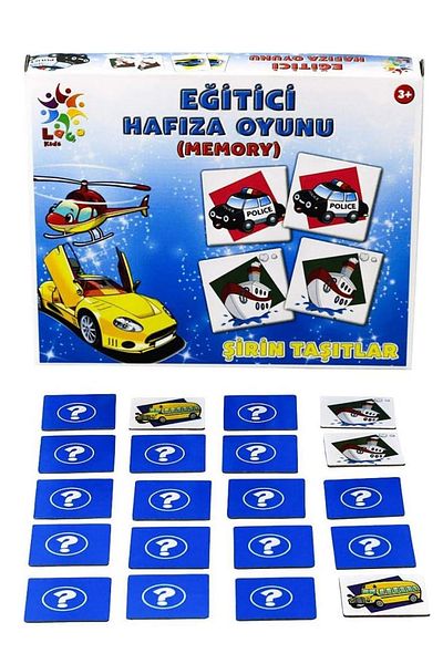 LAÇO Laço Puzzle Lc023 Educational Memory Game Cute Vehicles