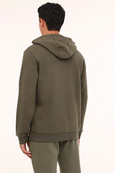 Kinetix Mr Rjn387 Fz Hd 4Pr Khaki Men's Tracksuit Top