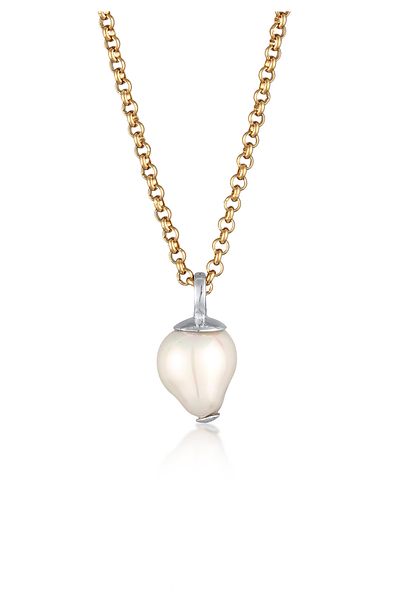ELLI Necklace Premium Necklace Ladies Pendant Shell Beads 925 Sterling Silver Gold-plated Beach Gold