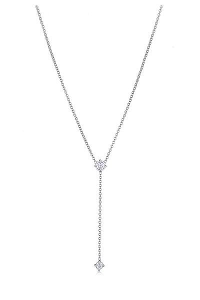 ELLI Necklace Necklace-y Women Pendant Zirconia Diamond Cut White 925 Sterling Silver Party / New Ye