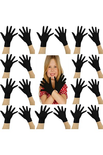 Store Black Color Lycra 23 April 29 October 19 May Performance Marching Gloves 10 Pairs (20 Pieces)