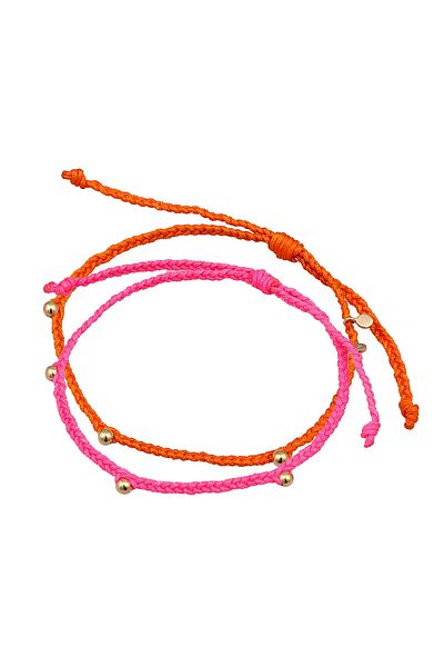 ELLI Armband-Set Nylonperlen 925 Sterling Silber vergoldet