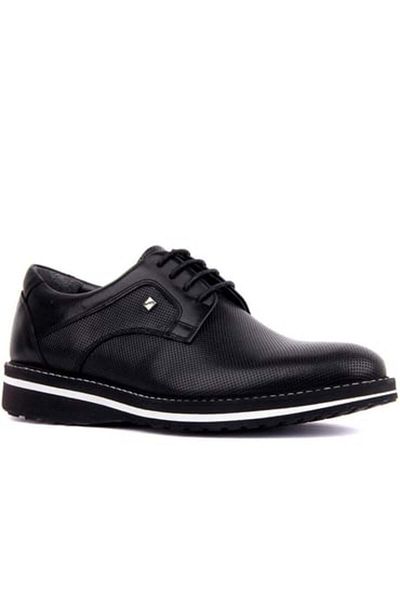 Fosco Genuine Leather Men's Black Casual Shoes - Lace-upEvaSole 8071