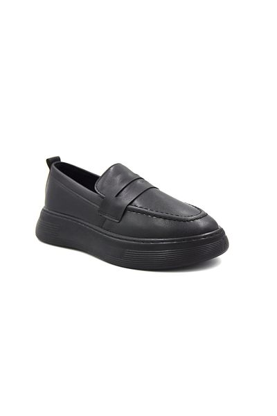Park Moda Black Poly Light Sole Loafer - Neformální dámská obuv