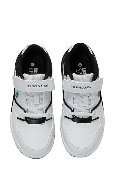 U.S. Polo Assn. U.S. Polo Assn. Martell Jr 4 Fx - Kids Sneakers, White Green Velcro