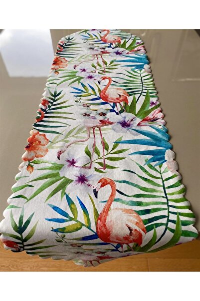 Lia Store فلامنغو منقوش 40*140 سم مفرش مقطوع بالليزر