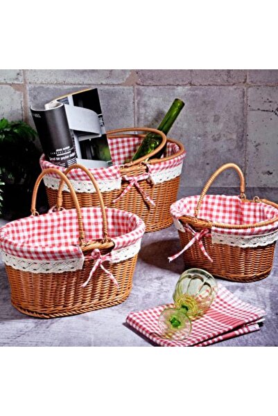 Kosova Spt-136 Hasır Buyuk Oval Pıknık Sepetı